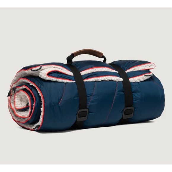 Rumpl Sherpa Puffy Blanket in Deepwater (1-Person) - Picture 2 of 5